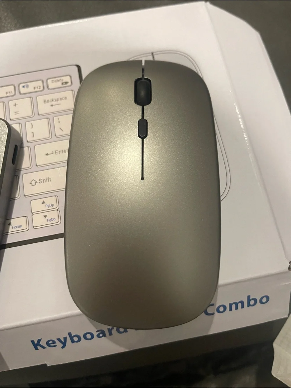 Slim Wireless Keyboard and Mouse Combo - Black and Silver